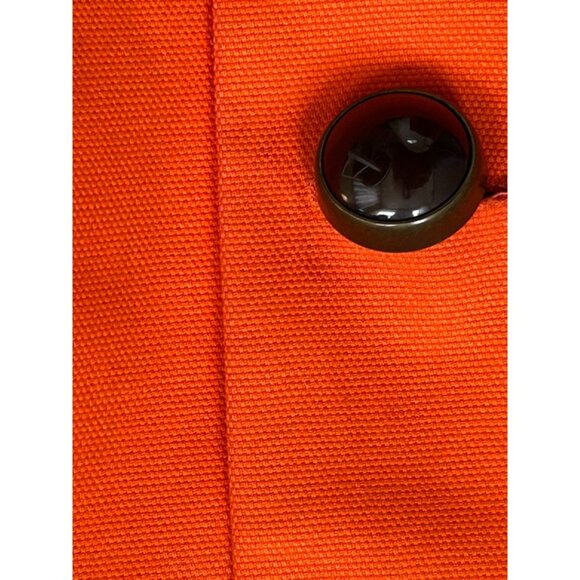 Zara Basic Women's Orange 3/4 Sleeve Button Front Swing Jacket Coat Size Medium - Picture 5 of 11